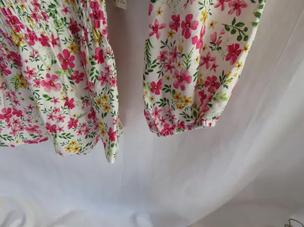 No Boundaries NOBO floral cold shoulder cinched waist