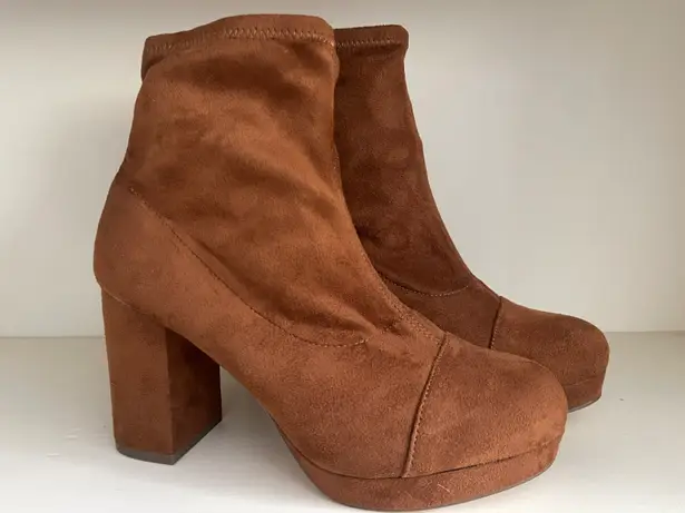 Forever 21 Suede Heeled Boots