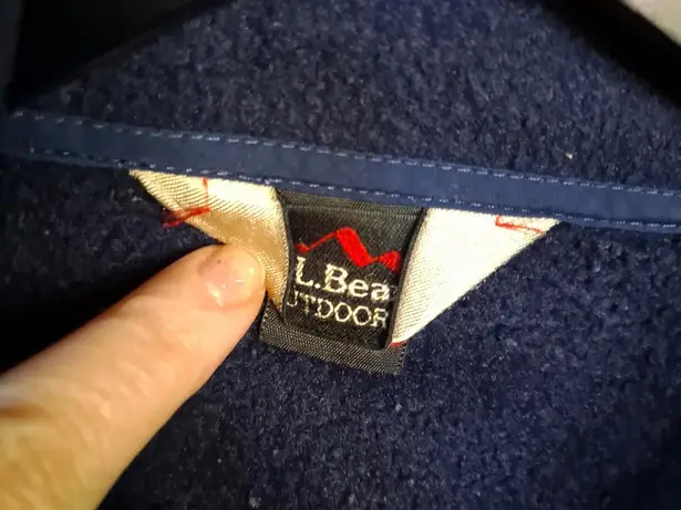 L.L. Bean Dark Blue Fleece Full Zip Size L