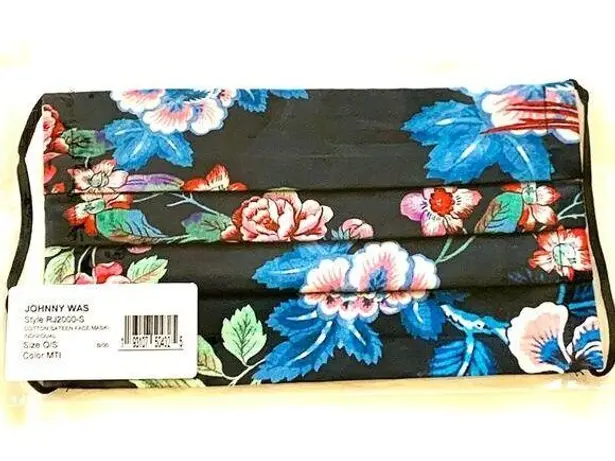 Johnny Was Face Mask Designer Floral Cotton Face Mask