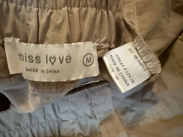 Miss Love Parachute cargo pants in beige size M