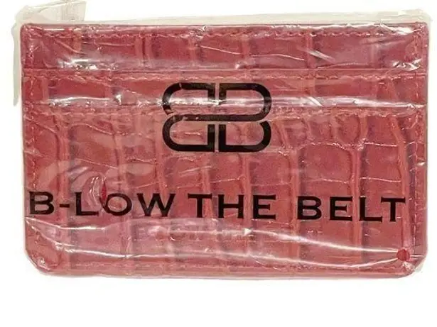 B-low the Belt  Faux Croc Business Credit Card Case Convenient Wallet Red NEW