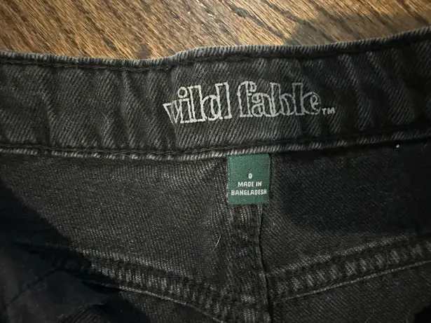 Wild Fable High Rise Black Denim Shorts