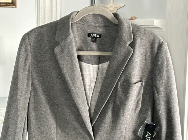 Apt. 9 NWT!  Sz 8 Fantastic Gray Blazer Wonderful Soft Cotton Blend Material