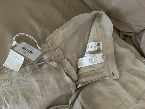 Bermuda 120% Lino women’s drawstring-waist shorts. Size 46/L