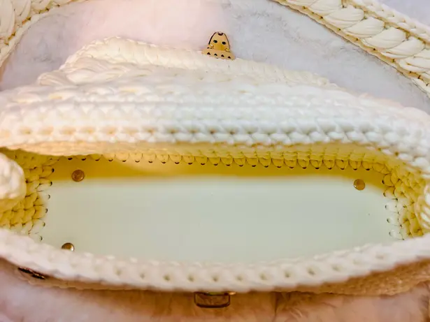 Handmade Honeycomb Shoulder Bag w/ Heart Accent
