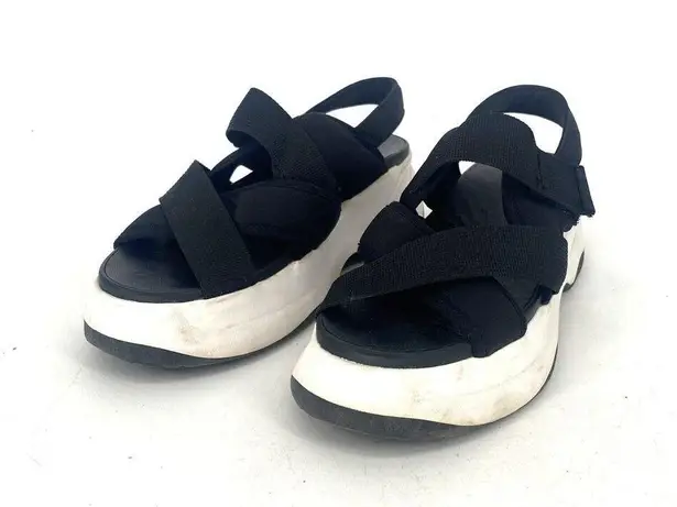Vagabond Essy Platform Sandals Chunky Y2K Vibe Black White Womens Size 39 8.5
