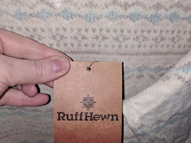 Ruff Hewn New‎  Knit Sweater with Back 1/4 Zip Size XL