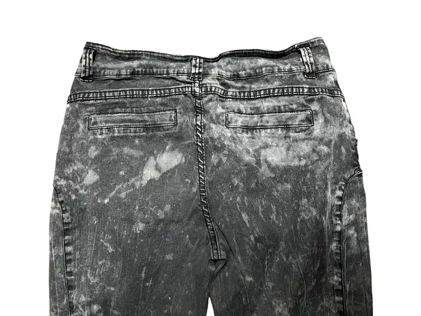 Soft Surroundings Y2K hip hugging acid wash floral embroidered rhinestone stretch skinny jeans 28