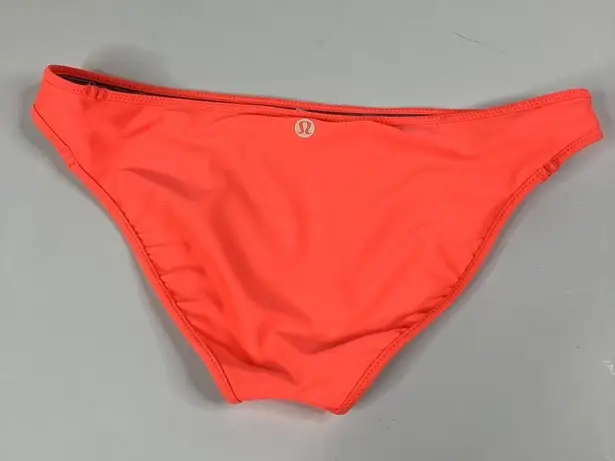 Lululemon  Athletica | Neon Orange Reversible Gray Bikini Bottoms 6