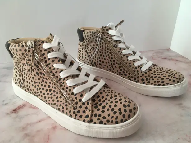 Cheetah High Top Sneakers, Size 10 Multi