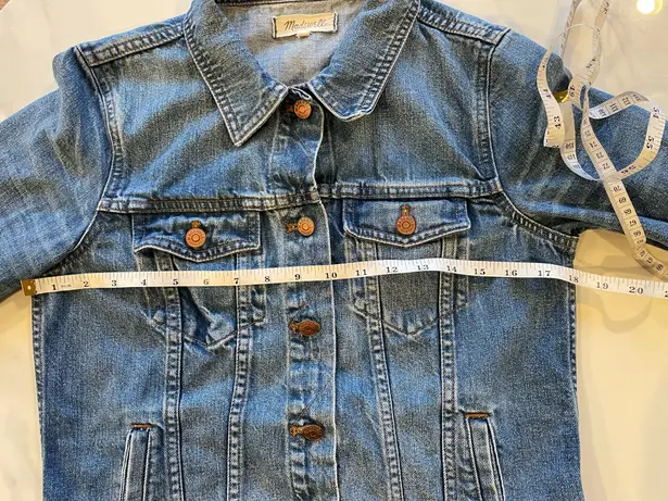 Madewell   Women’s Jeans Botton Down Jacket Size M Blue 100% Cotton