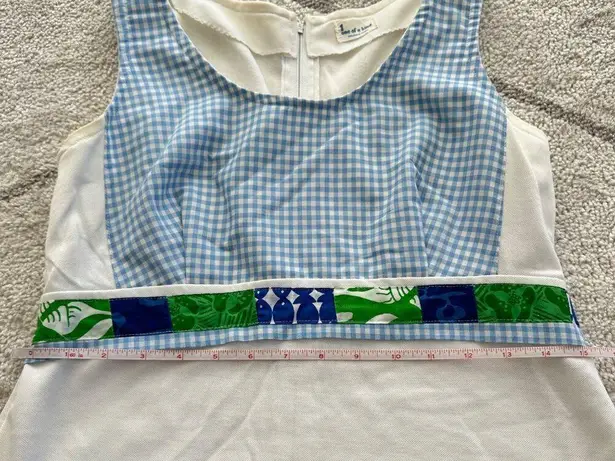 Vintage 70s Handmade Tennis Dress Sleeveless, Tenniscore Preppy Vibes Blue Size M