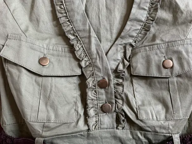 Heart soul Olive Green Short Sleeved Shirt With Belt