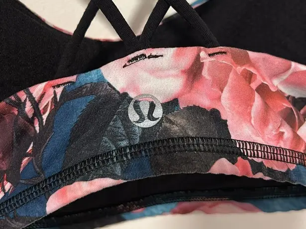 Lululemon  Rose Floral Pink Sports Bra Size 4