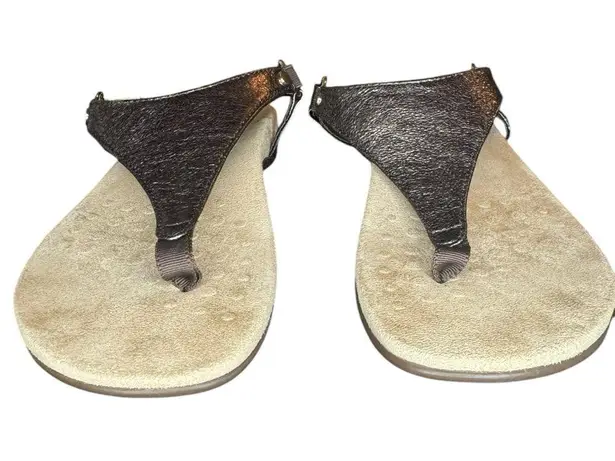 Vionic Kirra Metallic Bronze Thong Sandal Size 7
