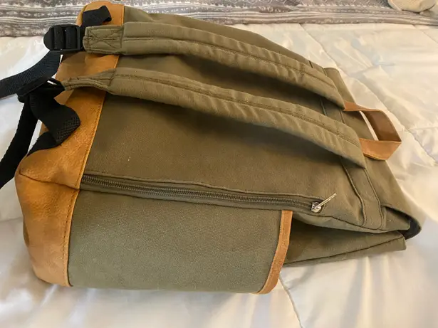 DSW Olive Green Canvas Backpack