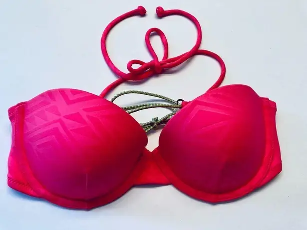 Victoria's Secret Victoria Secret Swim Bandeau Bikini Top Pink 34B