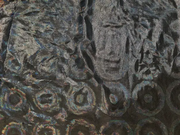 Black Bead Black Beads silver metallic strapless bodycon mini dress size L