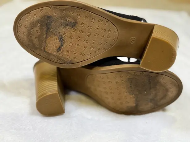 Dolce Vita Peep Toe Booties Womens Size 7.5 Black