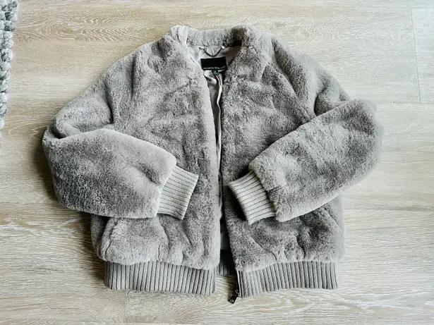 Banana Republic Fur Bomber Jacket