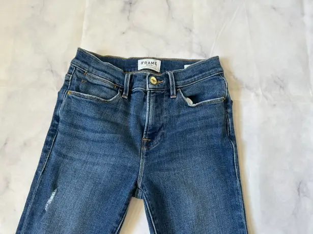 Frame Le High Skinny Ankle Jean In Clyde