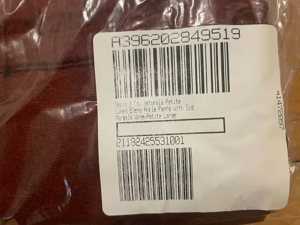 Denim & Co . Naturals Petite Linen Blend Ankle Pants w/ Side Slits A396202 PL NWT