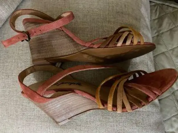 Free People Golden Hour Wedgie Shoes Size 37