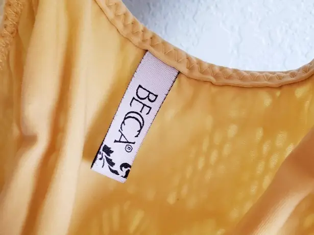 Becca Yellow One Piece Swimsuit with Plunging V-Neckline