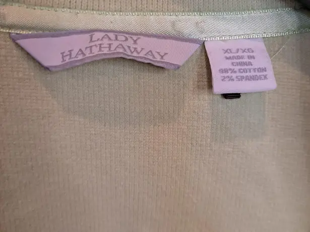 Lady Hathaway‎ Tan Full Zip Sweatshirt Jacket Size XL