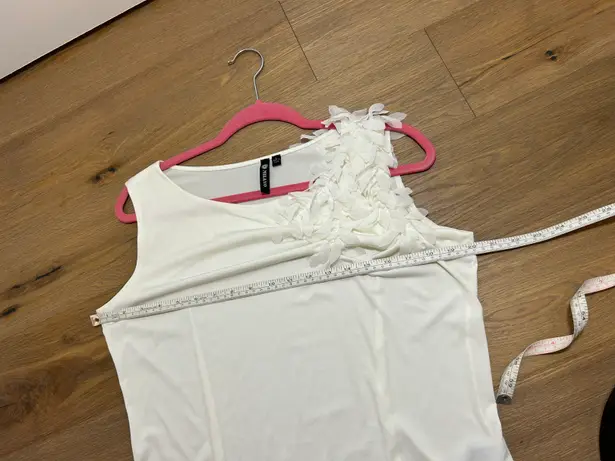 Milano Formals Milano White Sleeveless Cami Tank Top Women’s Large.