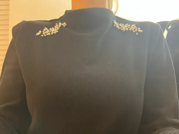 ZARA Shirt With Pearls And Rhinestones