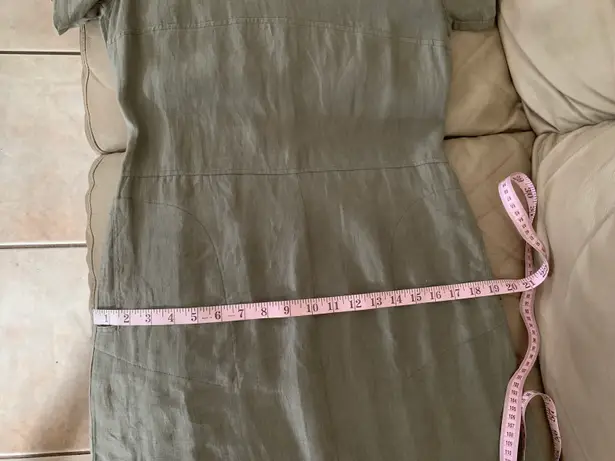 EUC Linen Dress Short Sleeve Tan