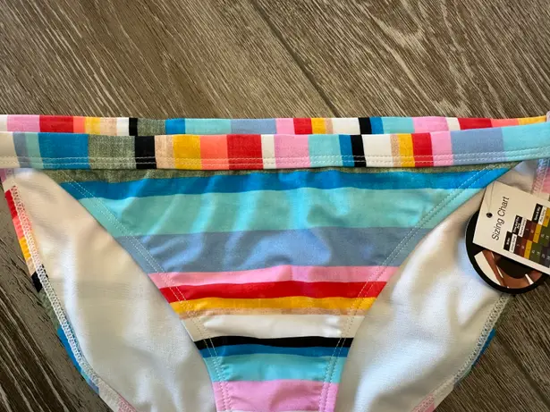 No Boundaries NWT  Swimwear Sz M Adorable Striped Bikini Bottoms Colorful!