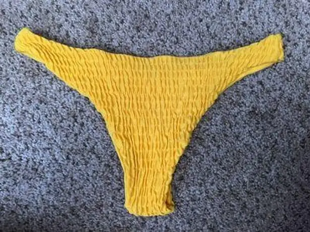 Zaful Yellow Thong Bikini Bottoms