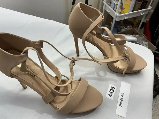 Liliana Womans Platform Sandals 11 Mauve Strappy Open Toe Stiletto Heel