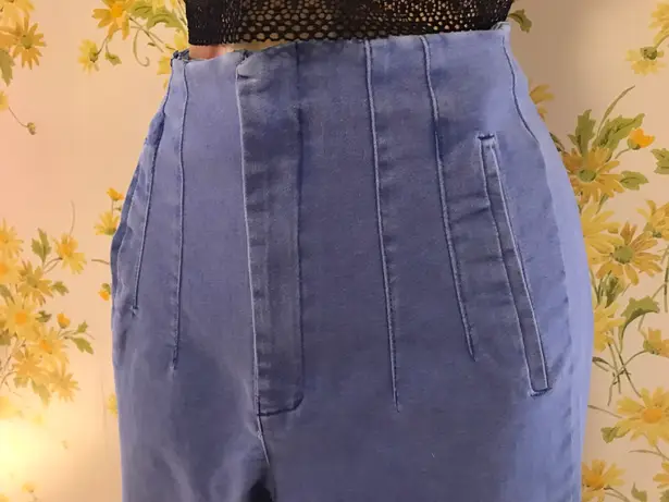 No back pockets High waist skinny jeans size M Blue Size M