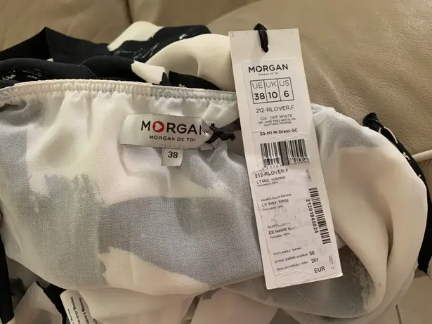 Morgan de Toi Midi A-line dress with black/white print