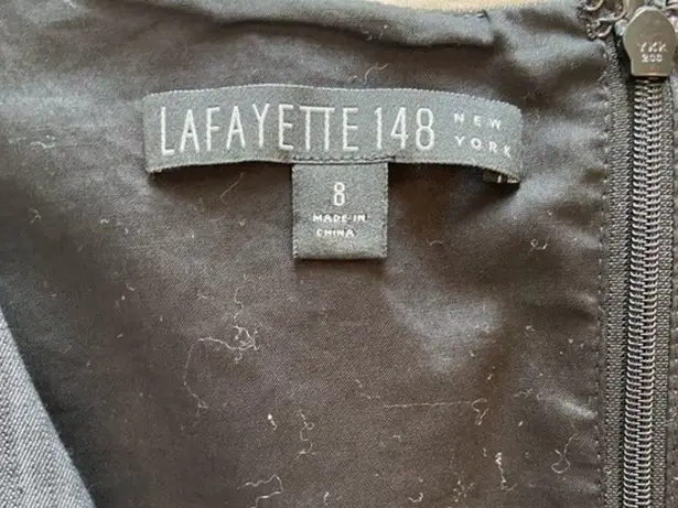 Lafayette 148 New York Dark Wash Jean Denim Style Dress Sz 8