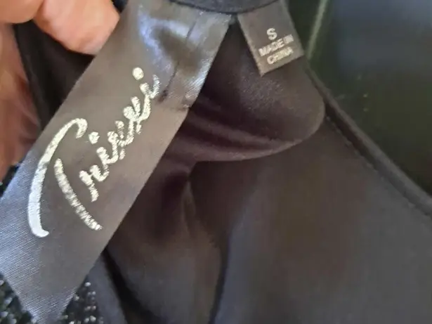 Trixxi Black 3/4 Sleeve Glitter Dress Size‎ S