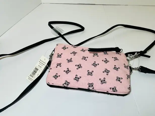 Cat Meow Pink Crossbody Wallet Purse New