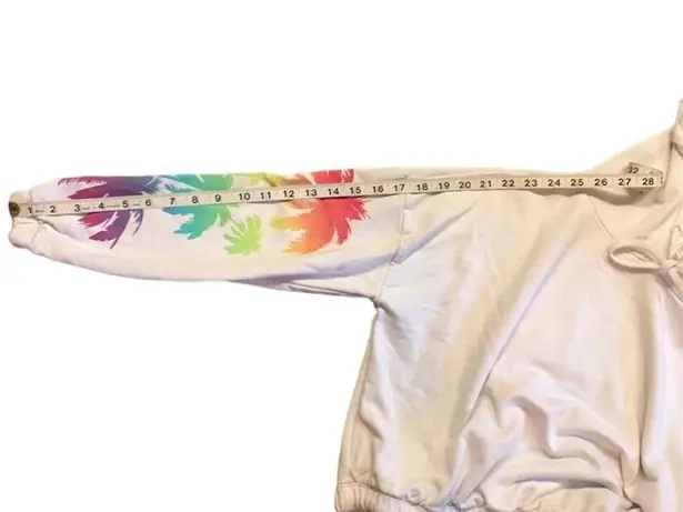 Beach Riot Cropped Oversized Tie Waist Hoodie Size Small