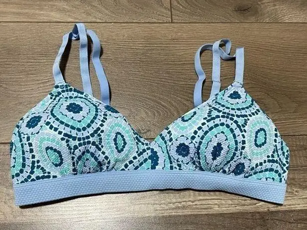 Aerie  Blue and Purple Patterned Padded Bralette