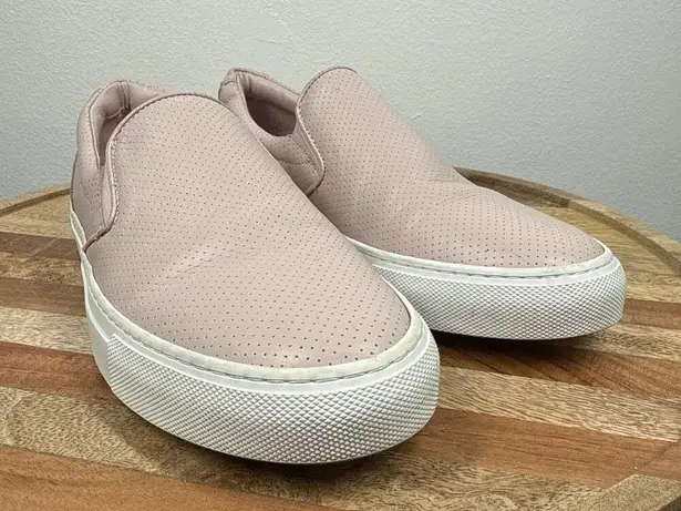 Greats The Wooster Blush Perforated Pink Leather Slip On Shoes Womens Size 9.5