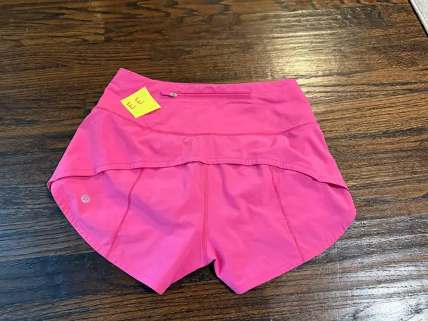 Lululemon  speed up shorts, sonic pink size 4 
