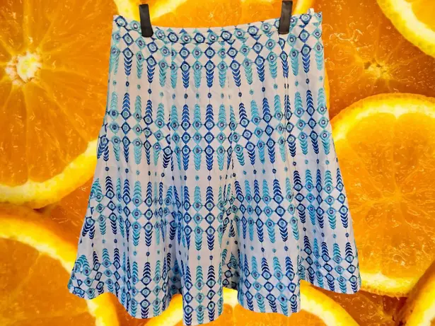 WD NY White Light and Dark‎ Blue Skirt Dress Size 12