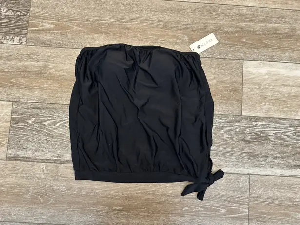 Holipick NWT Swimwear Sz M Black Sleeveless Tankini Top W Shelf Bra Cute!