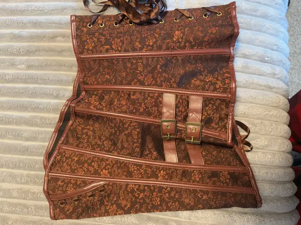 Halloween Costume: Steam punk/pirate corset adjustable Brown Size XL