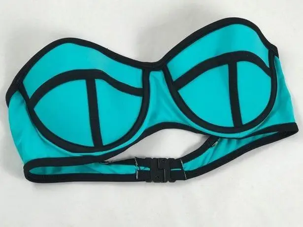 27 S Turq Tube Swimsuit Top