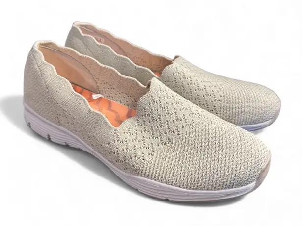 Skechers  Womens Seager Stat Beige Air Cooled Memory Foam Slip On Shoes Size 9.5 - Image 1